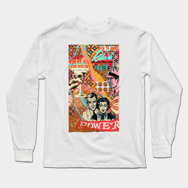 Vintage collage Long Sleeve T-Shirt by ConradGarner